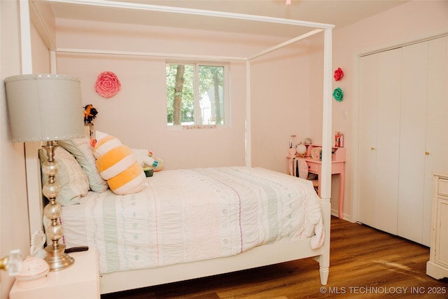 2232 Gershwin Dr, Durant, OK 74701 - bedroom with wood finished floors and a closet