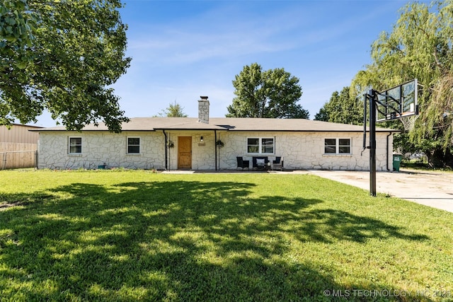11200 E 112th St N, Owasso, OK 74055 - ranch-style home with stone siding and a chimney