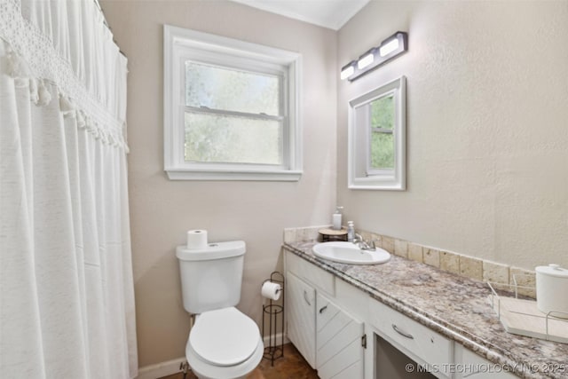 11200 E 112th St N, Owasso, OK 74055 - bathroom with vanity, toilet, and a shower with curtain
