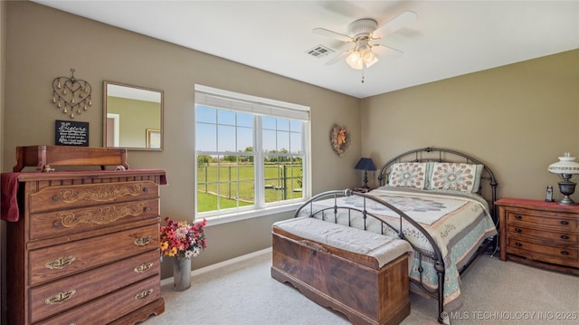 30955 S 4240th Rd, Inola, OK 74036 - carpeted bedroom with baseboards and ceiling fan