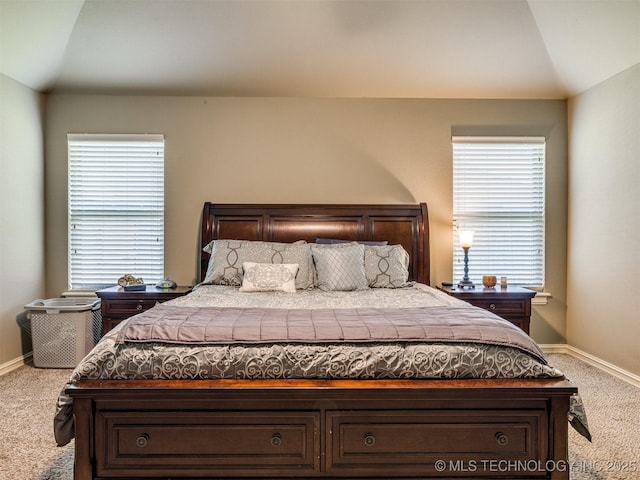18210 E 49th St, Tulsa, OK 74134 - carpeted bedroom with vaulted ceiling and baseboards