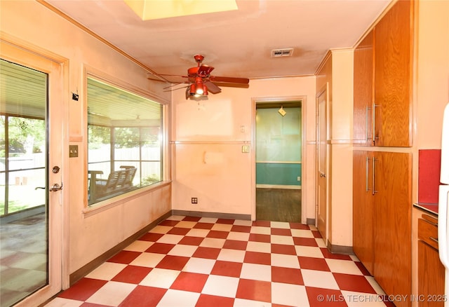 464 S Allegheny Ave, Tulsa, OK 74112 - empty room featuring light flooring, ceiling fan, and baseboards