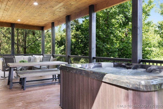 62 Hickory Canyon Trl, Broken Bow, OK 74728 - view of wooden terrace