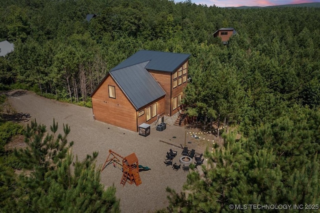 62 Hickory Canyon Trl, Broken Bow, OK 74728 - view of subject property with a heavily wooded area