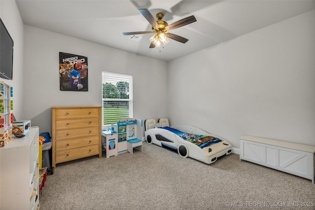 5769 S 256th E Ave, Broken Arrow, OK 74014 - bedroom featuring carpet floors and a ceiling fan