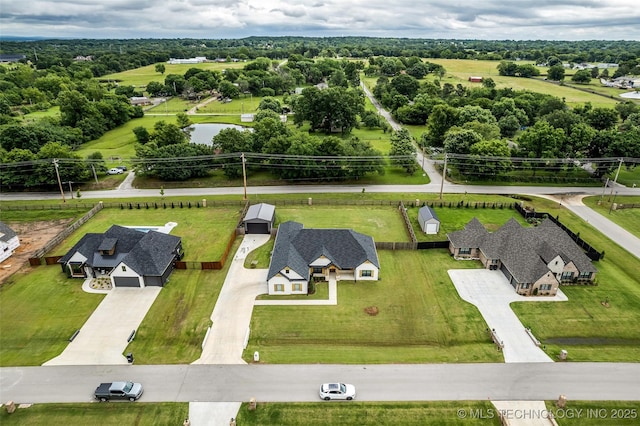 5769 S 256th E Ave, Broken Arrow, OK 74014 - bird's eye view of a tree filled landscape