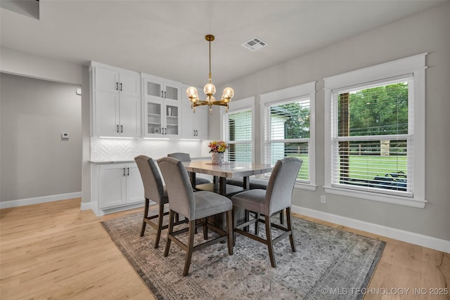 5769 S 256th E Ave, Broken Arrow, OK 74014 - dining area featuring baseboards, a chandelier, and light wood-type flooring