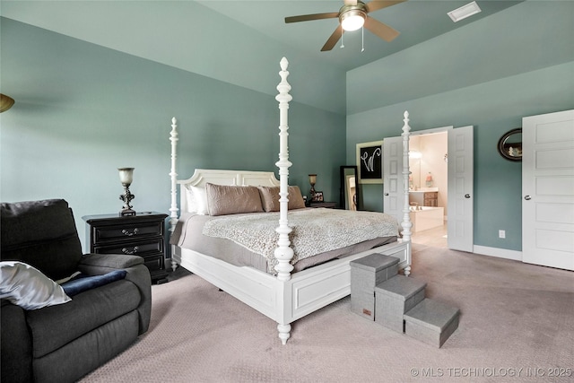 8617 E Hartford St, Broken Arrow, OK 74014 - bedroom with carpet flooring, baseboards, and ensuite bath
