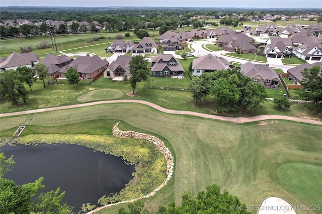 8617 E Hartford St, Broken Arrow, OK 74014 - aerial overview of property's location featuring nearby suburban area, a nearby body of water, and a golf club