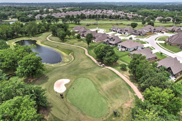 8617 E Hartford St, Broken Arrow, OK 74014 - aerial view of property's location with nearby suburban area, a large body of water, and a golf club