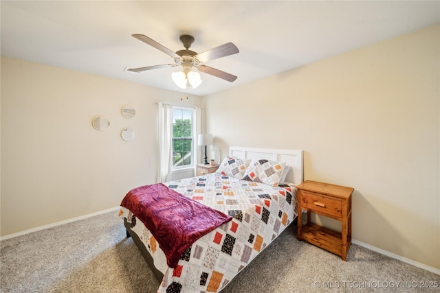 2704 W Imperial St, Broken Arrow, OK 74011 - bedroom with carpet flooring, baseboards, and ceiling fan