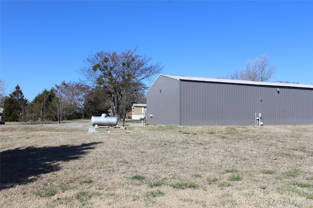 232 N Erie St, Eufaula, OK 74425 - view of yard featuring an outbuilding