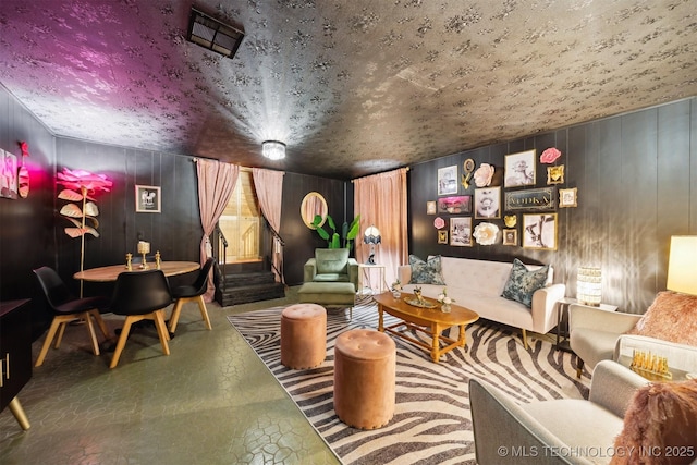1610 S Ash Ave, Broken Arrow, OK 74012 - sitting room featuring wood walls