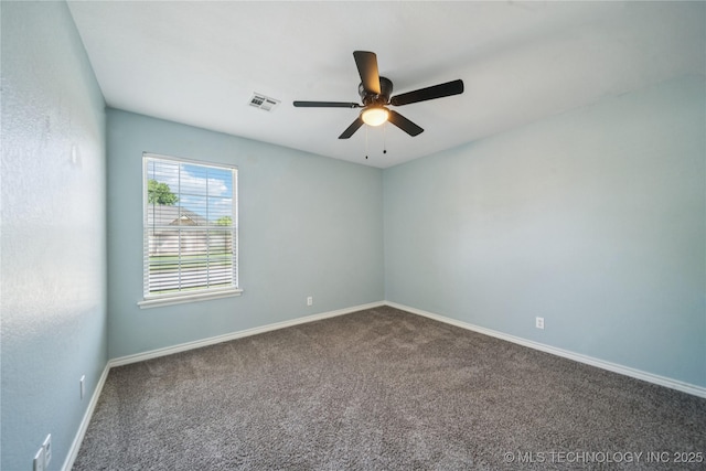 10901 E 95th St N, Owasso, OK 74055 - carpeted spare room with a ceiling fan and baseboards