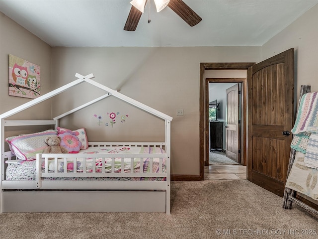 32188 E 738th Rd, Wagoner, OK 74467 - bedroom featuring carpet and ceiling fan