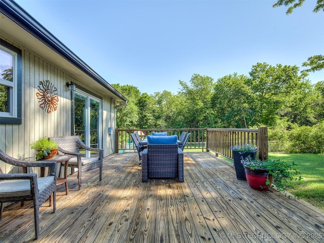 32188 E 738th Rd, Wagoner, OK 74467 - view of wooden deck
