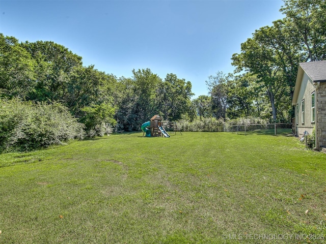 32188 E 738th Rd, Wagoner, OK 74467 - view of yard with a playground