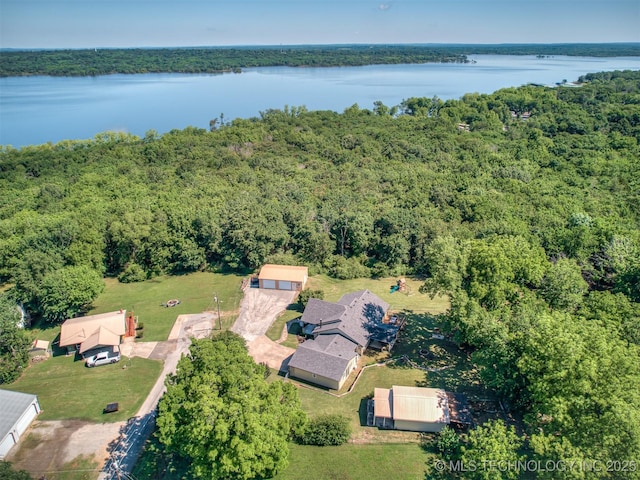 32188 E 738th Rd, Wagoner, OK 74467 - aerial view of a heavily wooded area and a nearby body of water