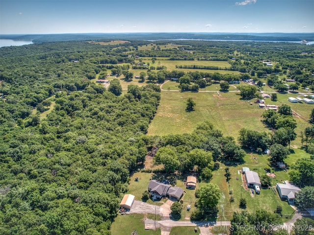 32188 E 738th Rd, Wagoner, OK 74467 - drone / aerial view of a heavily wooded area
