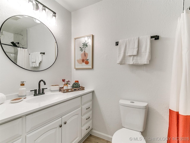 316 E Austin St, Broken Arrow, OK 74011 - full bathroom featuring vanity, toilet, and a shower with curtain