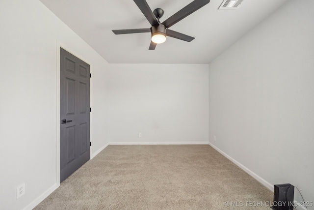 5976 E 147th St S, Bixby, OK 74008 - carpeted spare room featuring a ceiling fan and baseboards