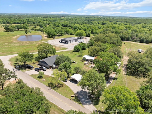 6472 Kings Rd, Ardmore, OK 73401 - bird's eye view of a forest and a large body of water