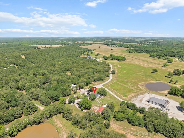 6472 Kings Rd, Ardmore, OK 73401 - bird's eye view of a nearby body of water and a forest