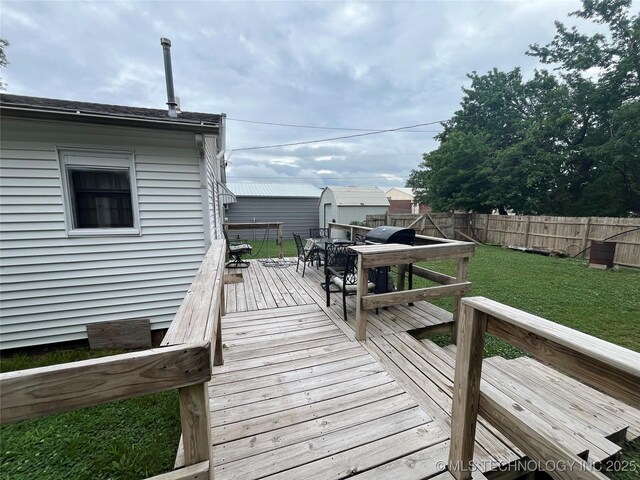 610 W Washington Ave, Krebs, OK 74501 - view of wooden deck