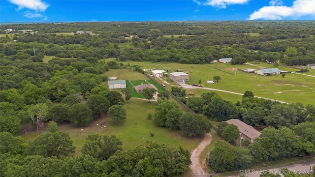 12441 S 209th W Ave, Sapulpa, OK 74066 - aerial view of property's location with a heavily wooded area
