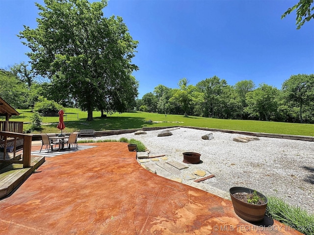 20413 E Allen Rd, Tahlequah, OK 74464 - view of patio / terrace featuring outdoor dining space