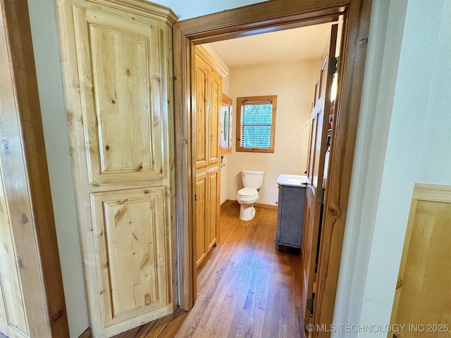 20413 E Allen Rd, Tahlequah, OK 74464 - bathroom featuring vanity and wood finished floors
