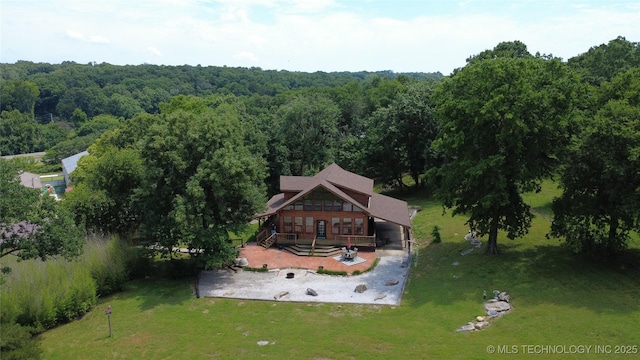 20413 E Allen Rd, Tahlequah, OK 74464 - view from above of property featuring a heavily wooded area