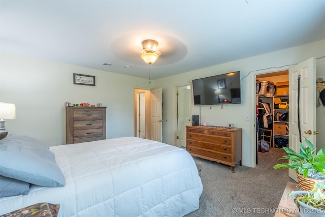 20903 E 35th St S, Broken Arrow, OK 74014 - carpeted bedroom featuring a walk in closet, a closet, and a ceiling fan