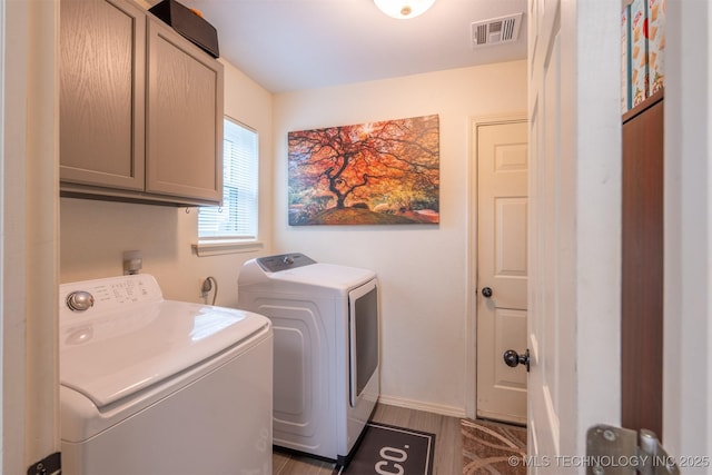 20903 E 35th St S, Broken Arrow, OK 74014 - laundry area featuring cabinet space, washer and dryer, and baseboards