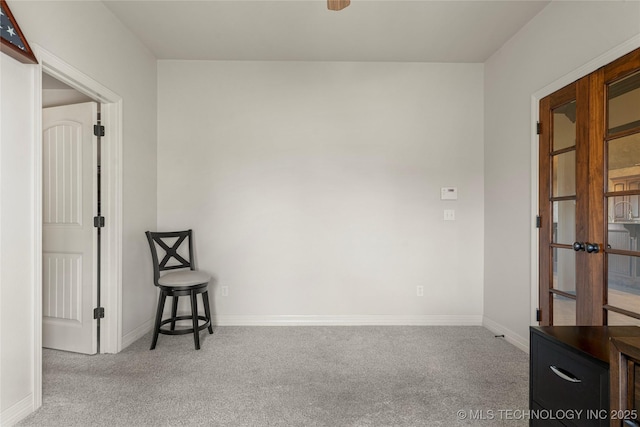 6601 E 85th St, Owasso, OK 74055 - spare room with french doors, carpet, and baseboards