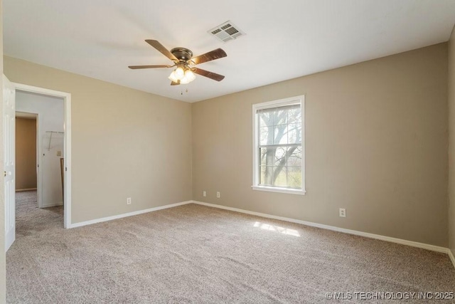 9012 S 49th W Ave, Tulsa, OK 74131 - empty room featuring ceiling fan and carpet flooring