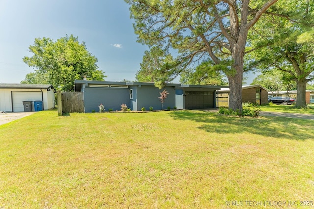 5726 E 26th St, Tulsa, OK 74114 - view of front of house featuring a garage and driveway