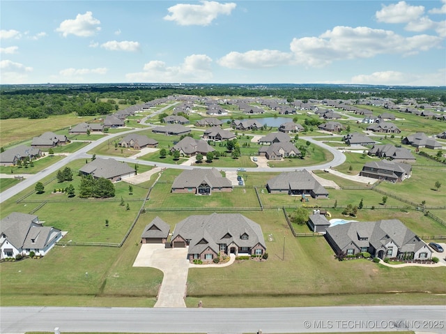 9015 N 65th E Pl, Owasso, OK 74055 - aerial perspective of suburban area with a nearby body of water