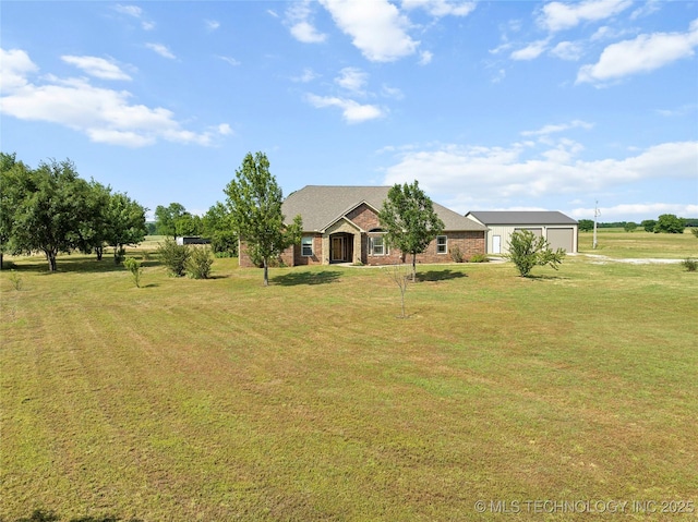 4180 Countyline, Ardmore, OK 73401 - view of front of property with an attached garage and a front yard
