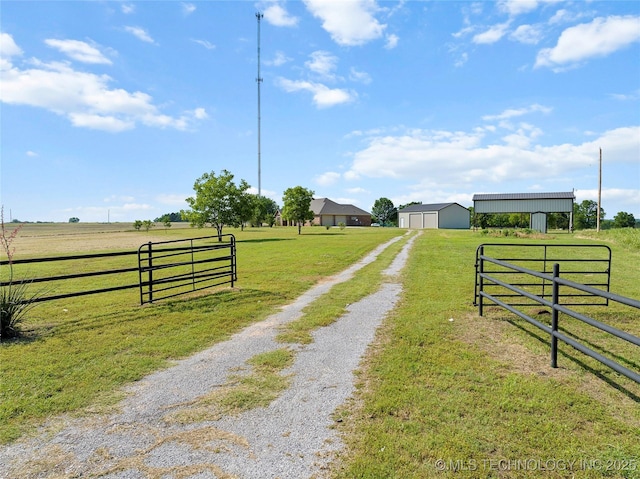 4180 Countyline, Ardmore, OK 73401 - view of dirt / gravel driveway with a rural view