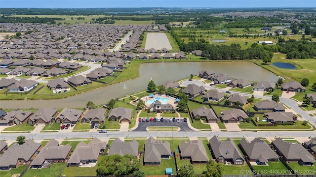 4815 S 189th E Ave, Tulsa, OK 74134 - aerial view of property's location featuring a large body of water and nearby suburban area