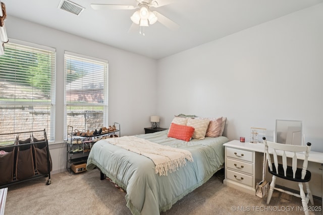 316 E 44th St, Sand Springs, OK 74063 - bedroom featuring light colored carpet and ceiling fan