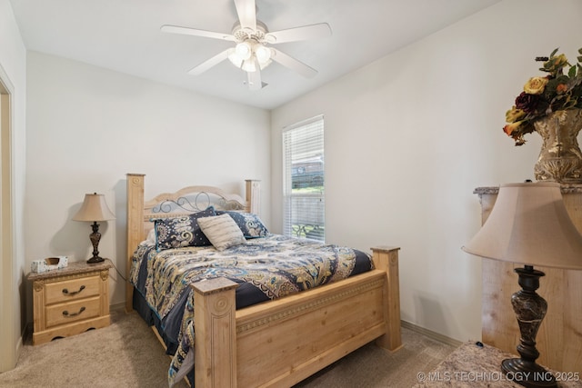 316 E 44th St, Sand Springs, OK 74063 - bedroom featuring light carpet and ceiling fan
