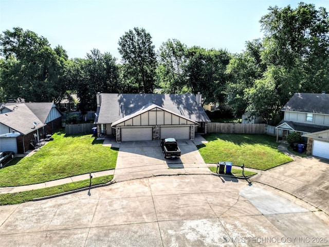 7205 S Date Pl, Broken Arrow, OK 74011 - view of front of property featuring driveway, stone siding, and an attached garage