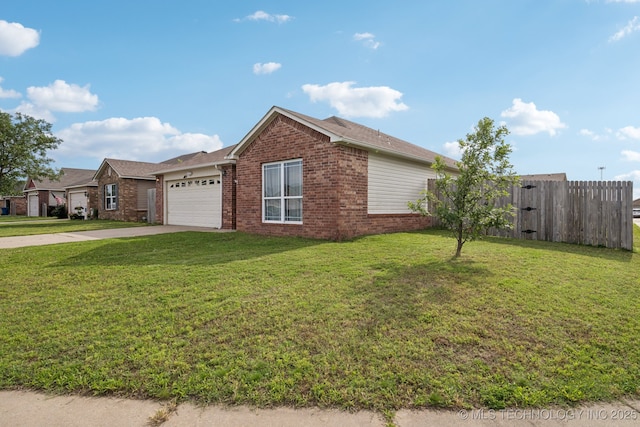 510 S Creek St, Skiatook, OK 74070 - view of property exterior with brick siding, an attached garage, and concrete driveway