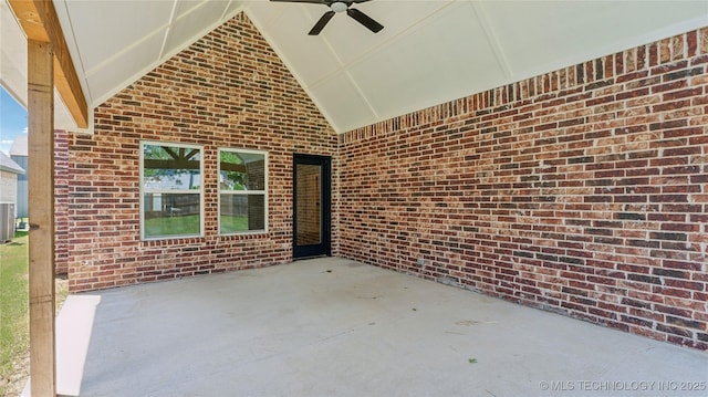 2508 W Birmingham St, Broken Arrow, OK 74011 - view of patio with a ceiling fan