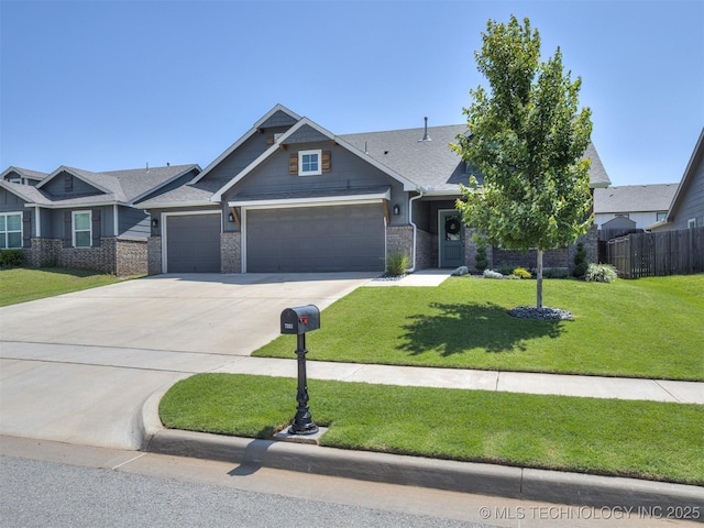 7221 S Indianwood Ave, Broken Arrow, OK 74011 - craftsman house with a garage, driveway, and roof with shingles