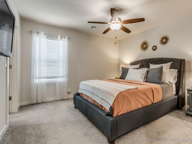 7221 S Indianwood Ave, Broken Arrow, OK 74011 - bedroom featuring carpet floors, a ceiling fan, and baseboards