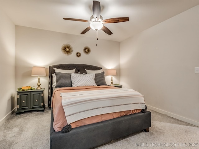 7221 S Indianwood Ave, Broken Arrow, OK 74011 - bedroom featuring carpet, baseboards, and ceiling fan