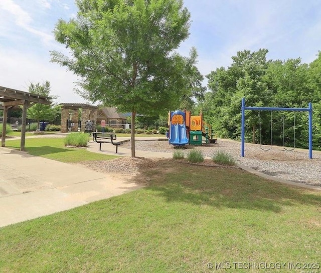 7221 S Indianwood Ave, Broken Arrow, OK 74011 - community jungle gym with a yard
